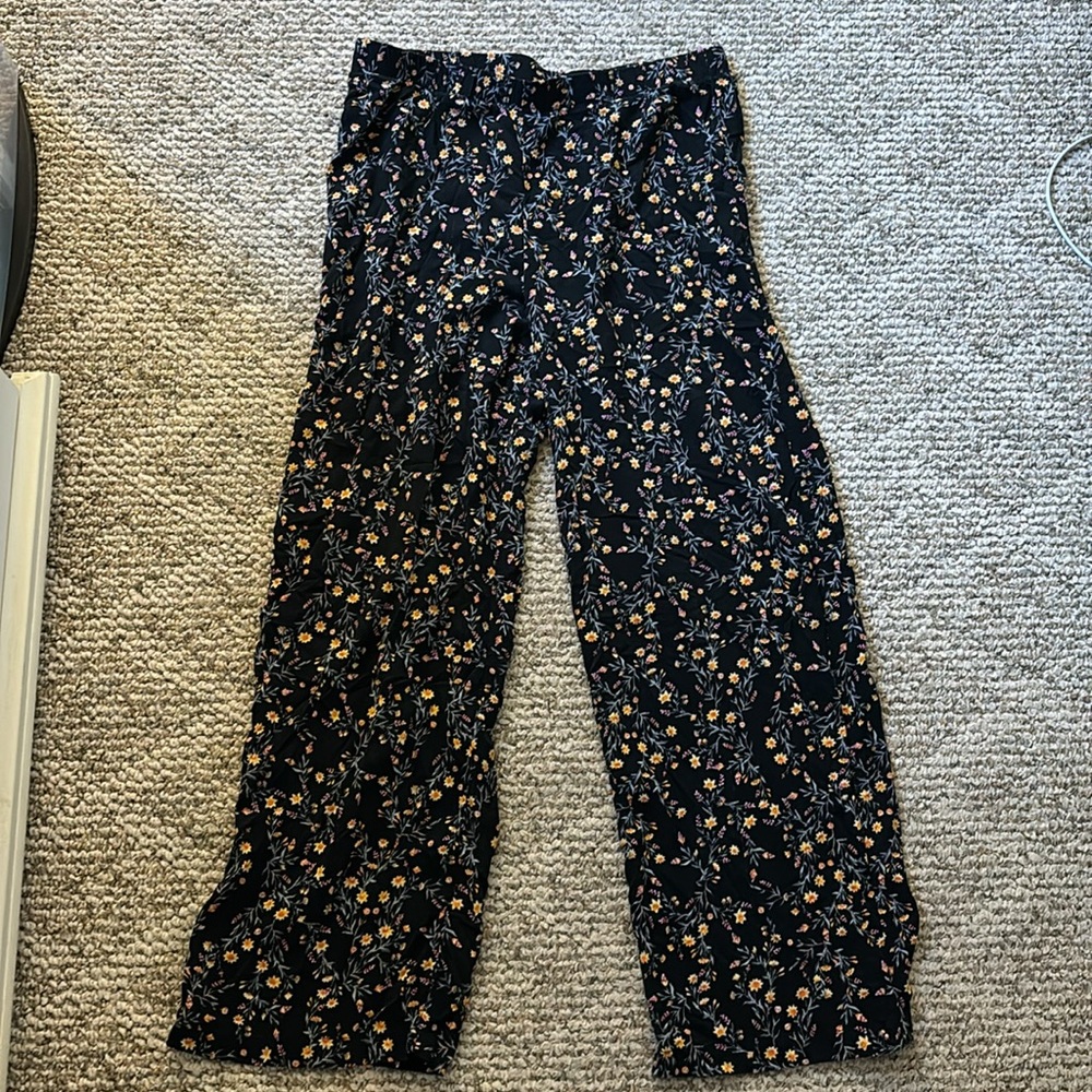 Wide Leg Flower Pants